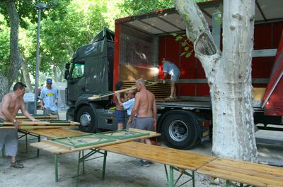 Bénévoles campement
